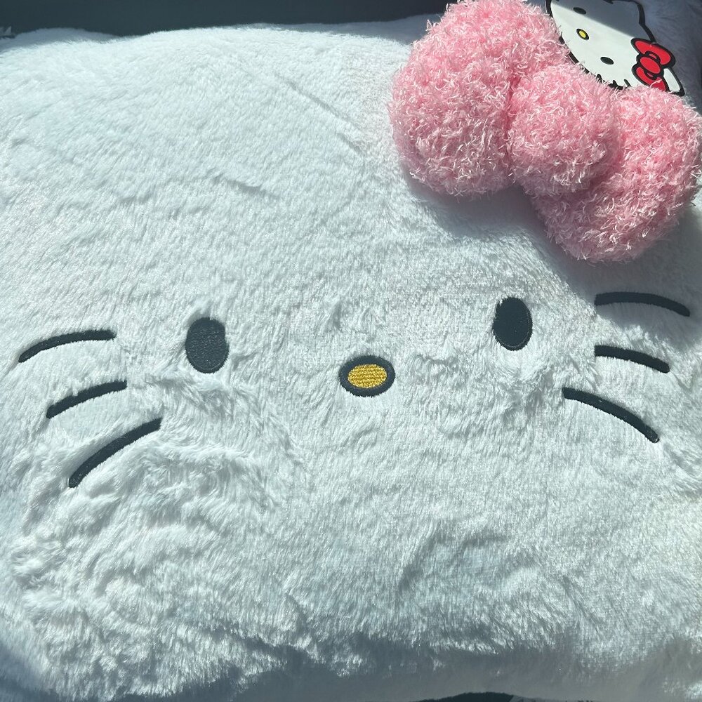 Hello Kitty Decorative Pillow 20x20 w/ 3D Bow | Cute Sanrio Décor - NEW